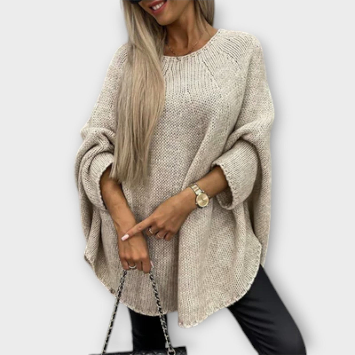 Ava™ - Elegant Women's Sweater with Round Neck