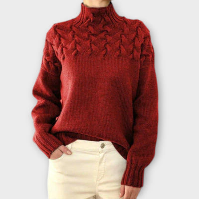 Ava™ - Women's Sweater with Braided Details