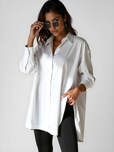 Layla | Oversized Lapel Shirt Dress