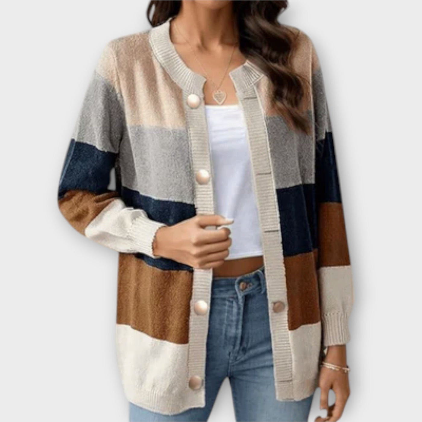 Ava™ - Striped Cardigan