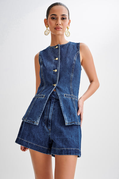 Ava™ | Trendy Denim Set with Buttons