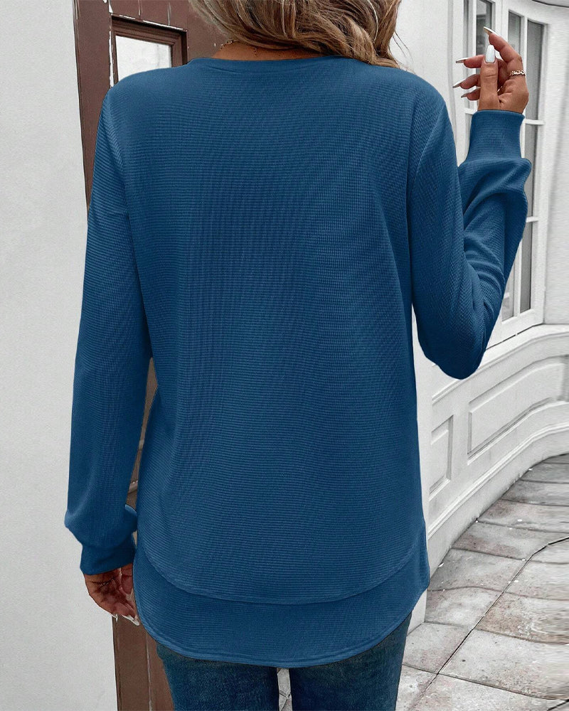 Susan | Round Neck Long-Sleeve Top