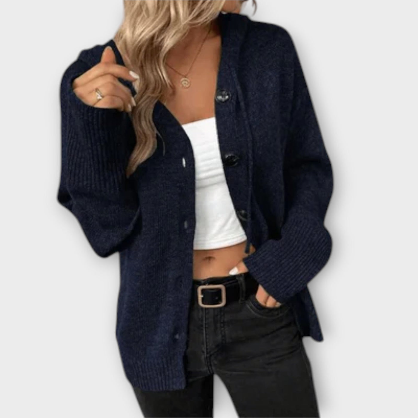Ava™ - Knitted Cardigan with Buttons