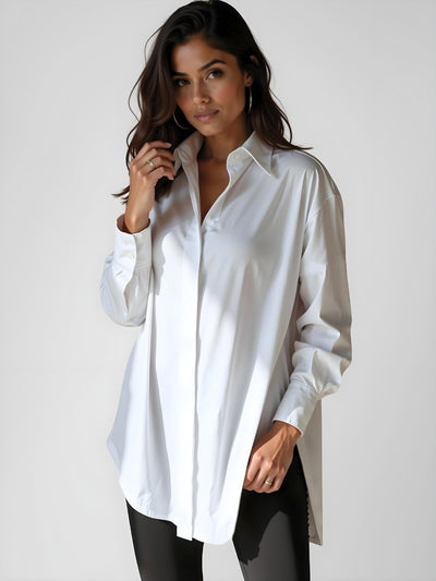 Layla | Oversized Lapel Shirt Dress