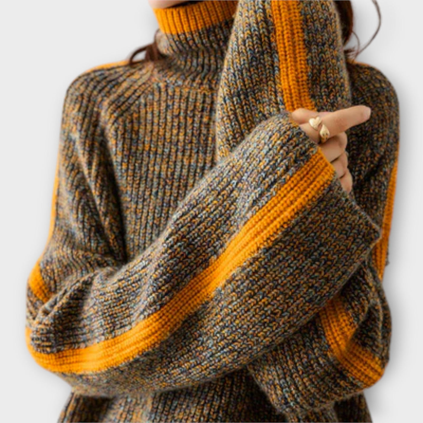 Ava™ Vintage Sweater with High Neck