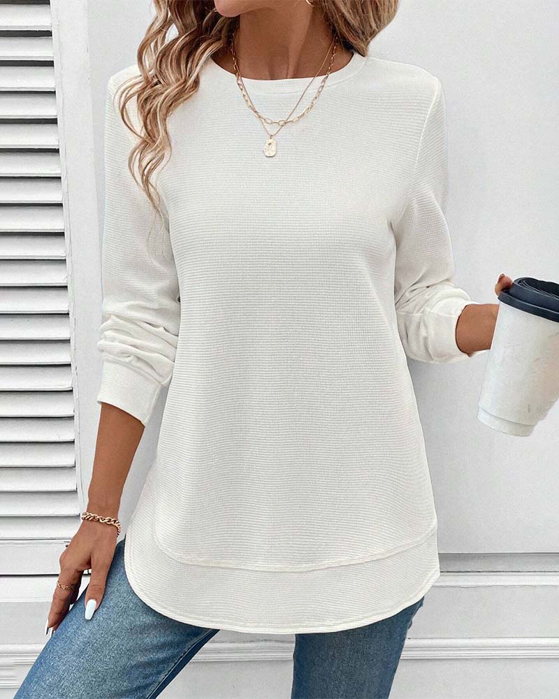 Susan | Round Neck Long-Sleeve Top
