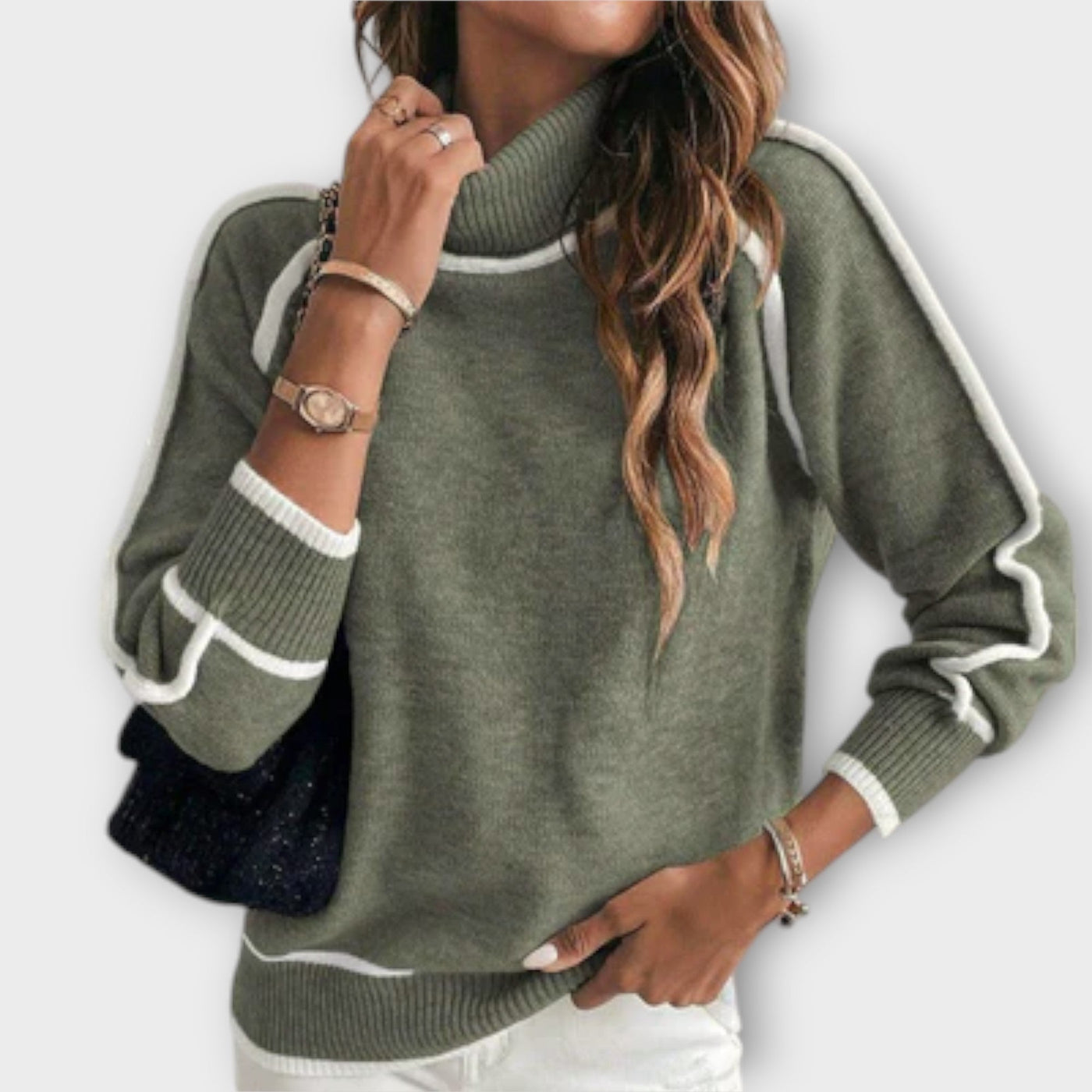 Camille™ | Pull Vert Olive