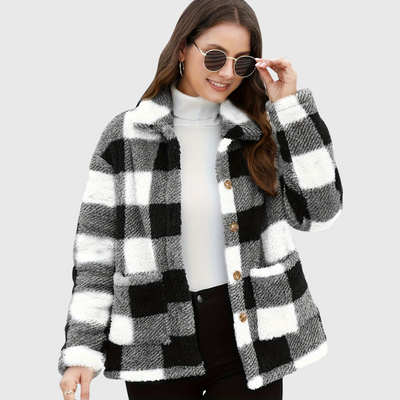 Sophie | Cozy Plaid Fleece Jacket
