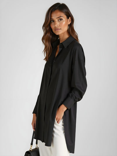 Layla | Oversized Lapel Shirt Dress