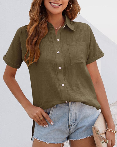 Lina | Breezy Button-Up Blouse
