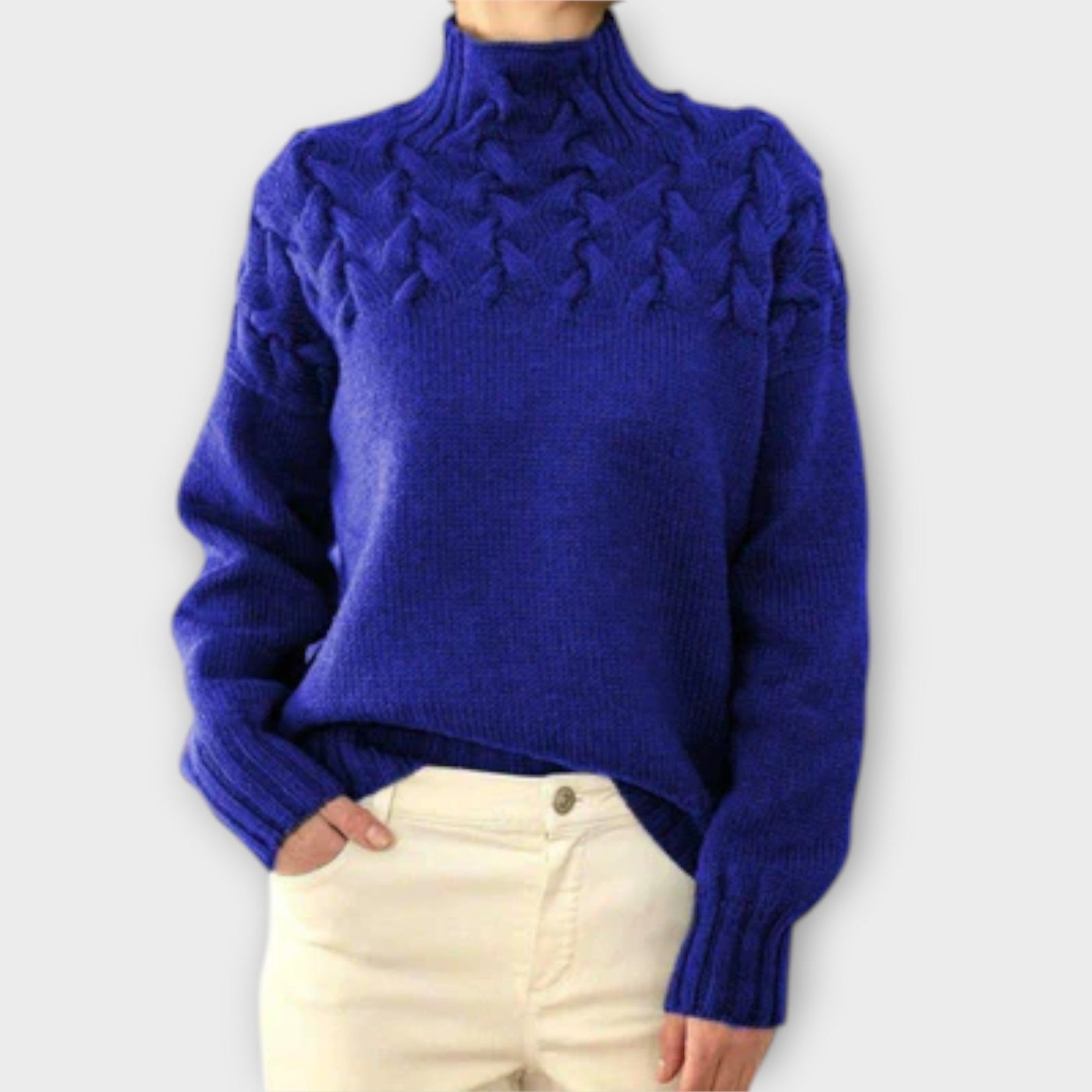 Ava™ - Women's Sweater with Braided Details