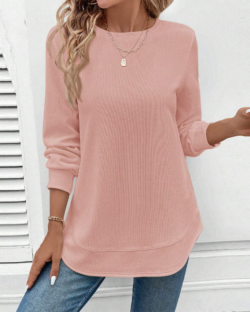 Susan | Round Neck Long-Sleeve Top