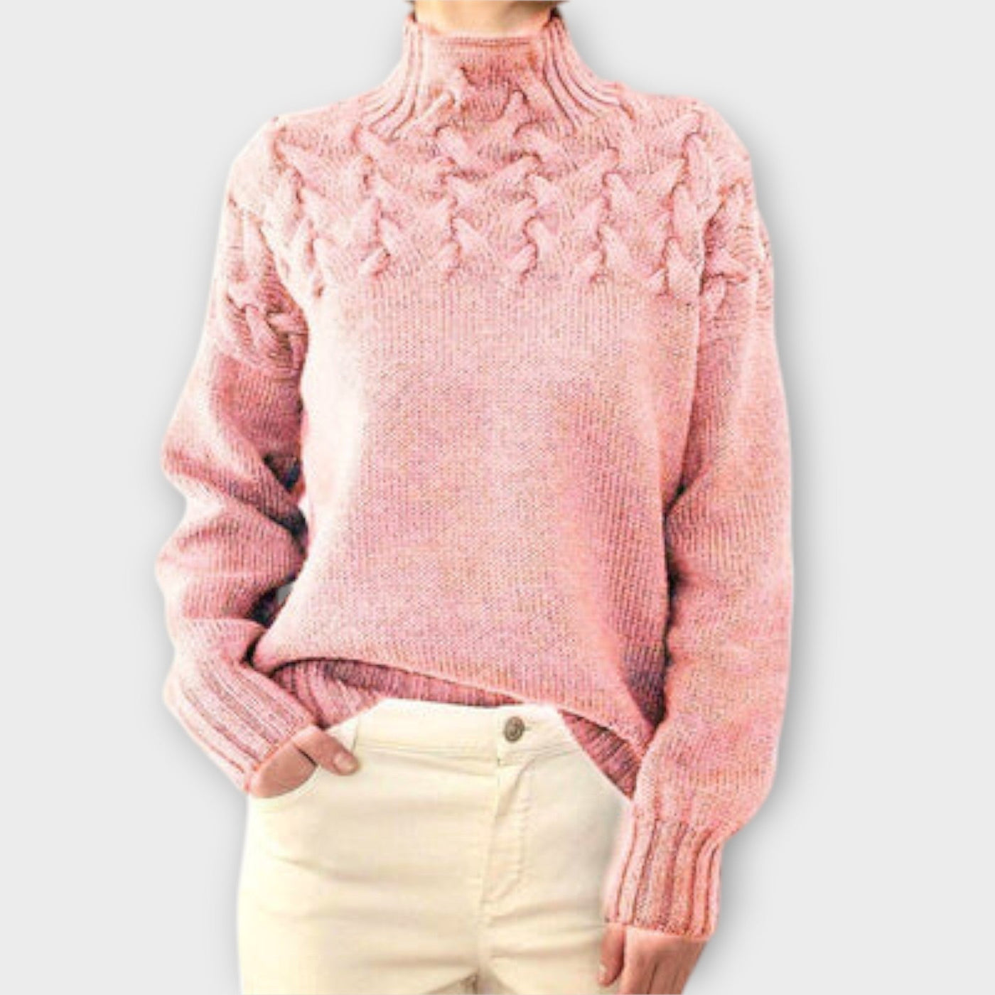 Ava™ - Women's Sweater with Braided Details