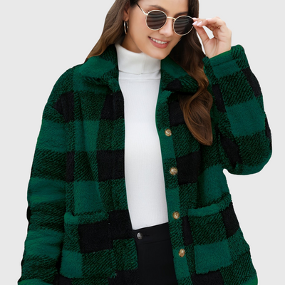 Sophie | Cozy Plaid Fleece Jacket