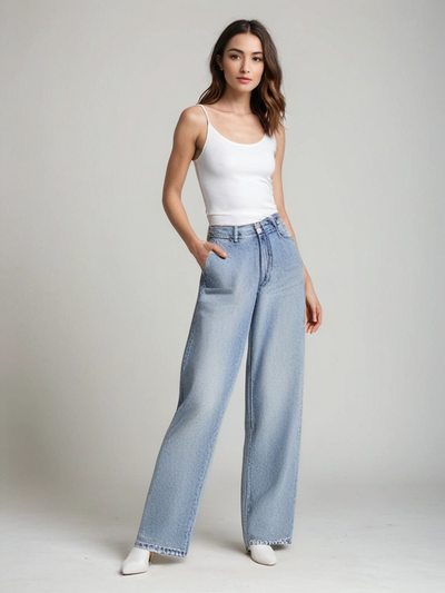 Ava™ | Distressed Patchwork Jeans