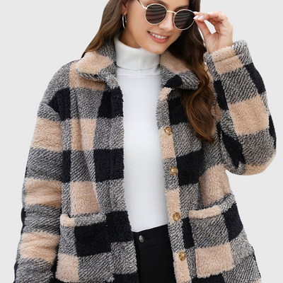 Sophie | Cozy Plaid Fleece Jacket