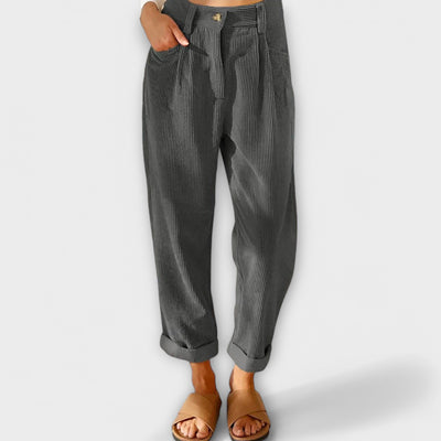 Nina™ | Pantalon Velours Moderne