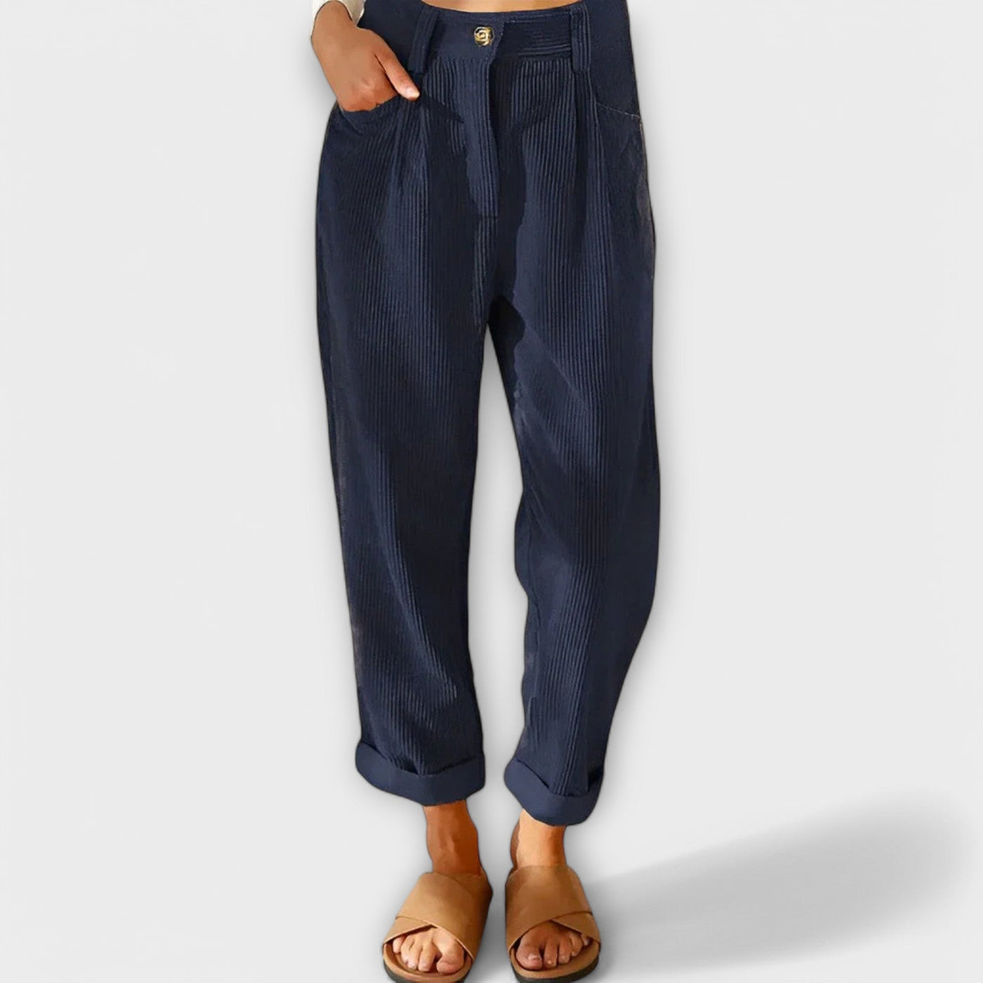 Nina™ | Pantalon Velours Moderne