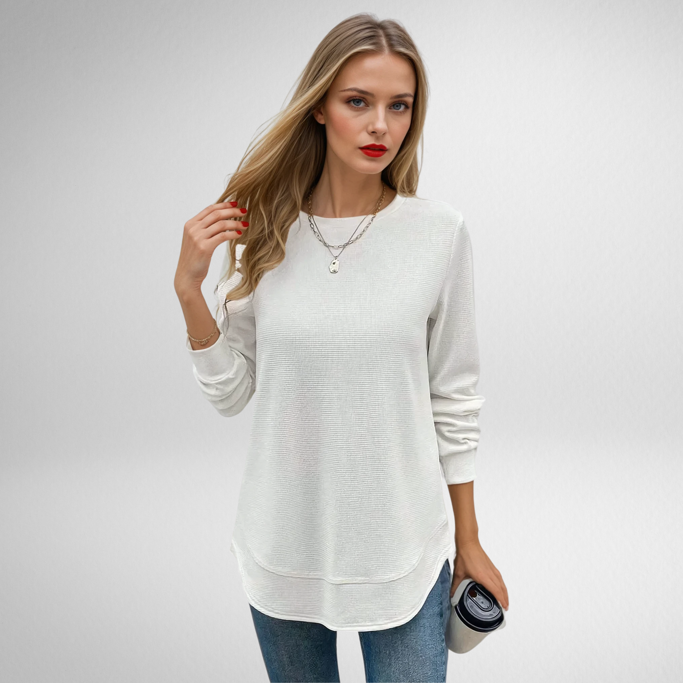 Susan | Round Neck Long-Sleeve Top