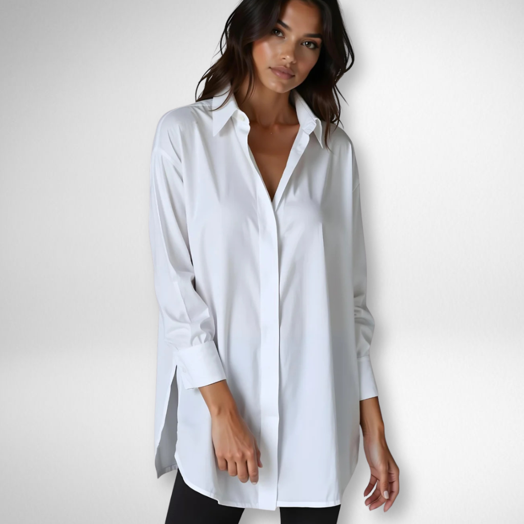 Layla | Oversized Lapel Shirt Dress