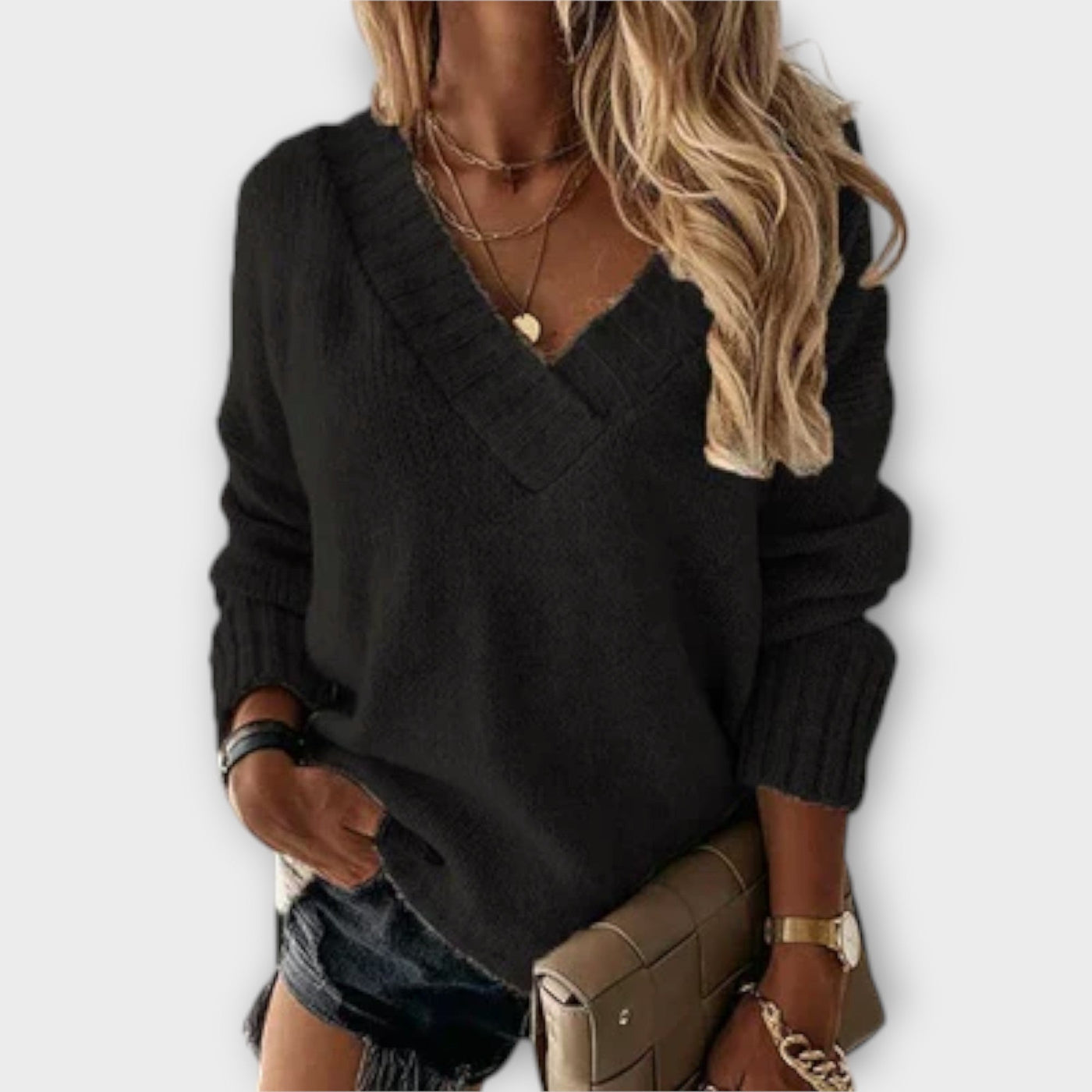 Ava™ Cozy V-Neck Sweater