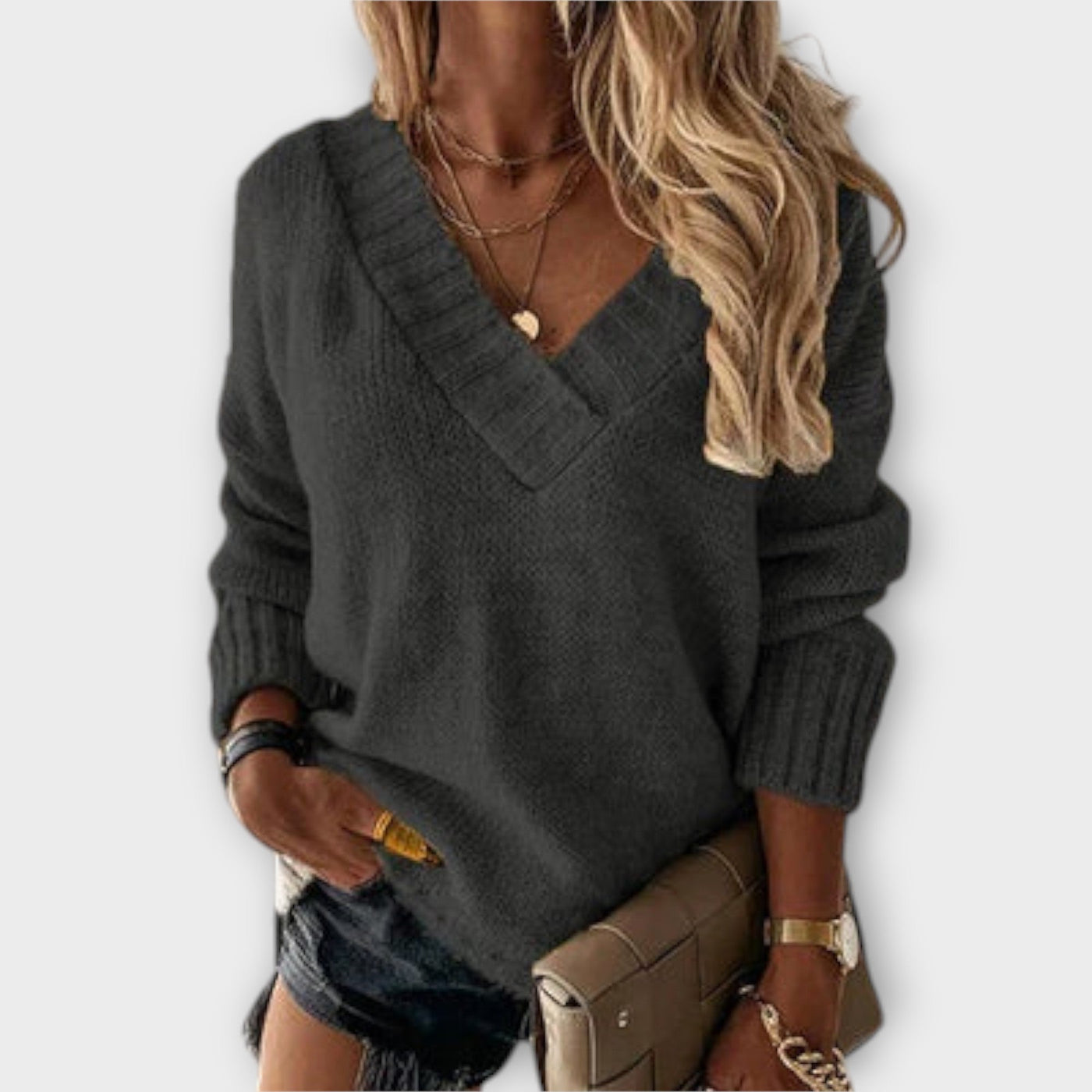 Ava™ Cozy V-Neck Sweater
