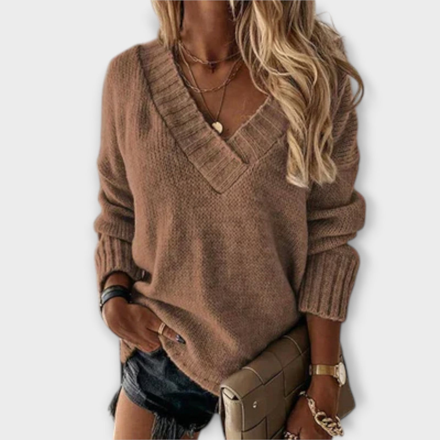 Ava™ Cozy V-Neck Sweater