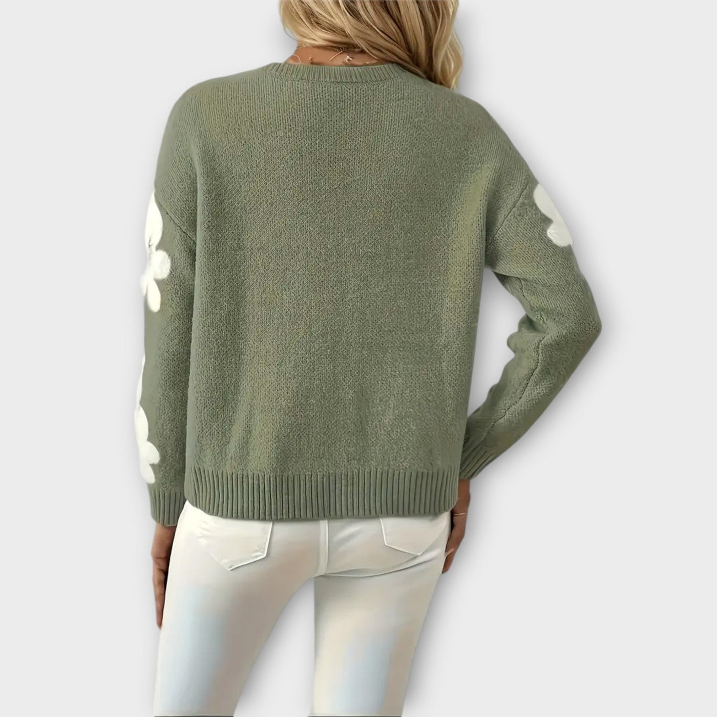 Ava™ - Soft Sweater with Floral Design
